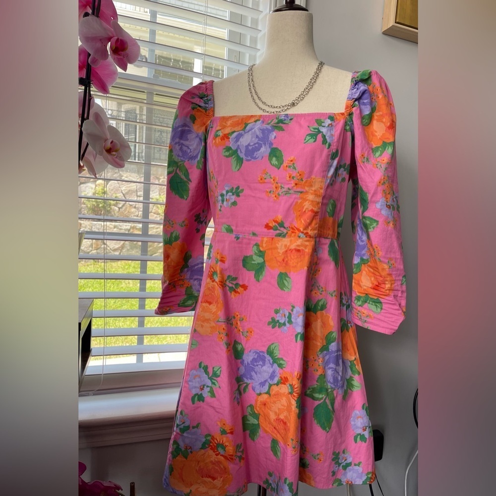 Floral mini tea dress
